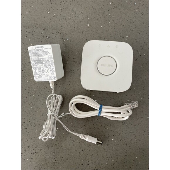 Philips Hue 2nd Gen Bridge 2.1 Hub With Power Supply Model 3241312018A tested! - Picture 1 of 8